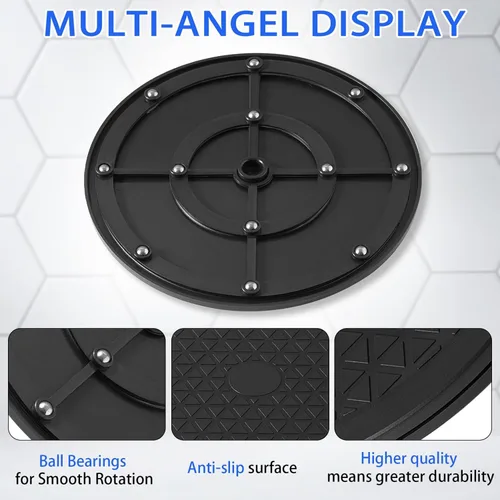 Vista 3 de Soporte Giratorio Multiusos de Servicio Pesado - Lazy Susan con Rodamientos de Bolas de Acero para Base de Modelo/Plantas Giratorias/Soporte