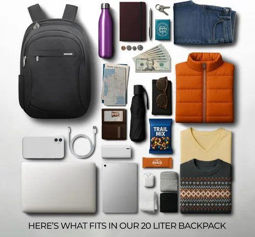 Vista 7 de Travelon - Mochila antirrobo clásica grande multiusos, Negro, Tamaño único
