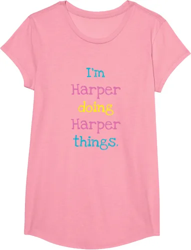 Vista 78 de Harper - Camiseta de regalo para niños con texto personalizado