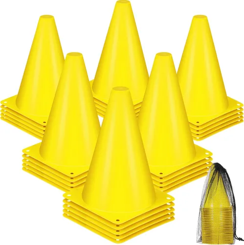 Vista 7 de Syhood - Paquete de 30 conos de tráfico de plástico de 7 pulgadas para entrenamiento deportivo, agilidad, mini conos para fútbol, patinaje, fútbol