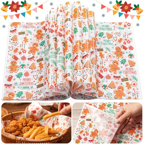 Vista 22 de 100 piezas de hojas de papel encerado de regreso a la escuela para alimentos, papel encerado para envoltorios de sándwiches de comida, envoltorios