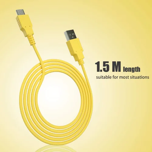 Vista 3 de HEATFUN Cable de carga USB C amarillo para Switch, MacBook, Pixel C, LG Nexus 5X G5, Nexus 6PP9 Plus, One Plus 2, Sony XZ y más, carga rápida