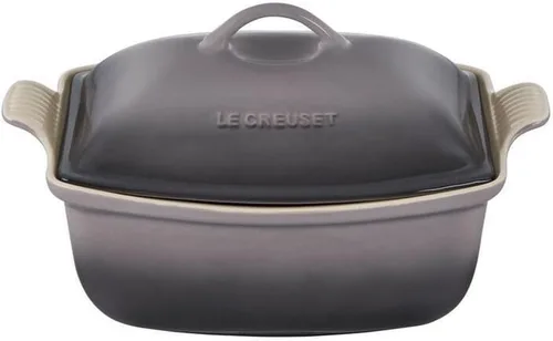 Vista 5 de Le Creuset Heritage - Cacerola de cerámica profunda con tapa, 4.5 qt., alcachofa