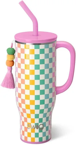 Vista 33 de Swig Life 40oz Insulated Mega Mug with Handle & Straw, Boho Desert DESIERTO BOHO