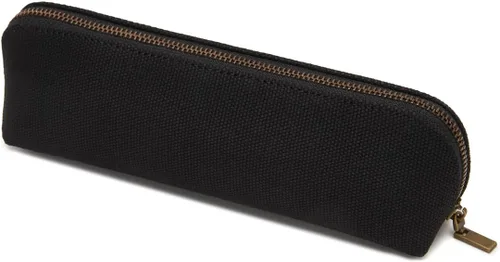 Vista 16 de Estuche para lápices de lona de algodón y bolsa de lápices multifuncional simple con cremallera Almacenamiento portátil (beige)