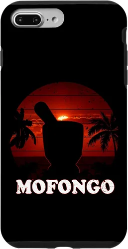 Vista 9 de Funda de regalo divertida para iPhone 15 con mofongo pilon palmeras puesta de sol
