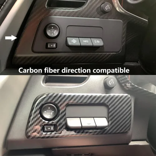 Vista 4 de Para Corvette C7 Fibra de Carbono Interruptor de Faro Cubierta Accesorios para 2014-2019 Chevrolet Corvette C7