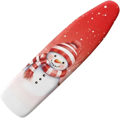 Vista 29 de Funda para tabla de planchar con diseño de estrellas y bandera estadounidense con borde elástico y acogedor bolsillo para la nariz, resistente al