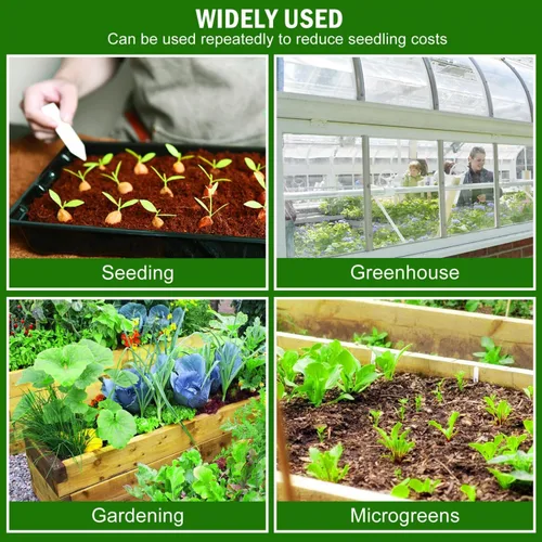 Vista 7 de YoleShy Paquete de 5 bandejas de inicio de semillas con cúpula reutilizables de plástico para cultivo de plantas con cúpulas de humedad espesadas