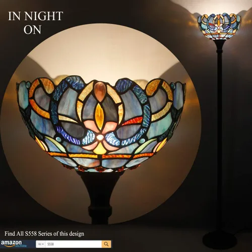 Vista 5 de WERFACTORY Tiffany Lamp Series - Pantalla decorativa para sala de estar y dormitorio