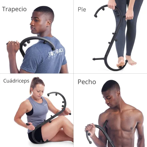 Vista 3 de Herramienta para automasaje Body Back Company, terapia de punto de activación, Negro, 1
