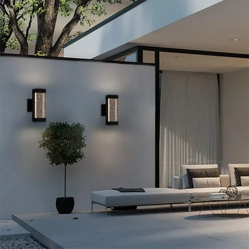 Vista 5 de Cerdeco Lámpara de pared para exteriores de 11.4 pulgadas, cristal