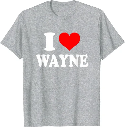 Vista 32 de Wayne - Camiseta I Heart Wayne - I Love Wayne, Negro, S