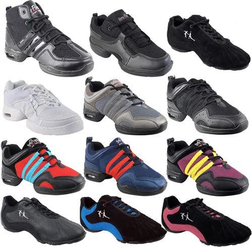 Vista 5 de Tenis unisex de jazz para baile Hip Hop Zumba Swing Salsa Latin