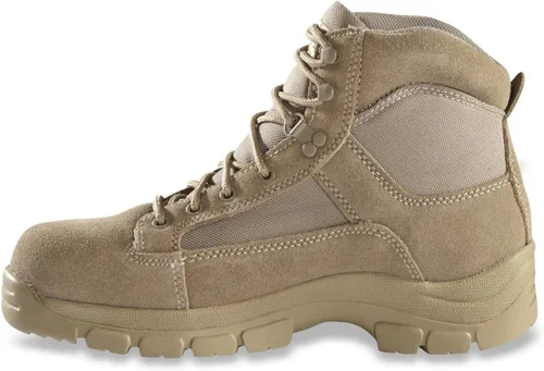 Vista 3 de HQ ISSUE Botas tácticas de desierto para hombre, 6 pulgadas, impermeables, para combate, zapatos de senderismo