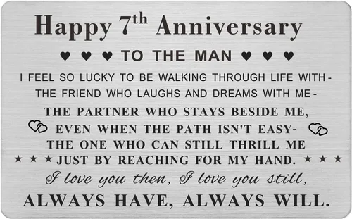 Vista 14 de Emideary Tarjeta de felicitación de 4º aniversario para marido y hombre – Tarjeta de 4 años de aniversario de boda para él, esposo