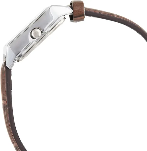 Vista 3 de Casio LTP-V007L-9B Reloj de vestir con esfera dorada romana con correa de cuero rectangular para mujer, Oro, Movimiento de cuarzo