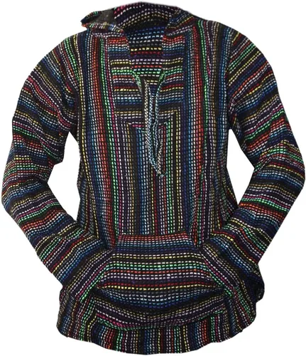 Vista 2 de Suéter sin capucha mexicana Baja sin botones unisex, Azul