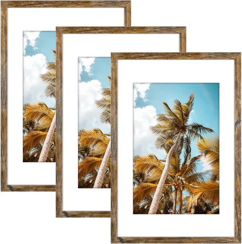 Vista 40 de Frametory, Marco de fotos de 11 x 14 pulgadas con paspartú para fotos de 8 x 10 pulgadas, moldeado ancho de vidrio de alta definición, accesorios