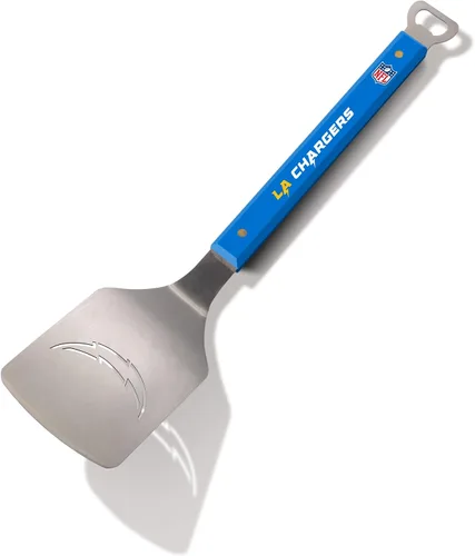 Vista 28 de YouTheFan NFL Sportula (espátula) de acero inoxidable de 18 pulgadas con abrebotellas