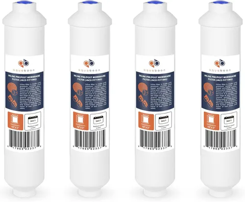 Vista 9 de Aquaboon Filtro de agua de carbón activado T33 - Filtro de agua en línea para refrigerador se adapta a línea de agua de 1/4 - Filtro para máquina