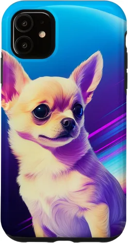 Vista 8 de Chihuahua Dog Retro Rainbow para Chihuahua Dog Lovers Case para iPhone 17