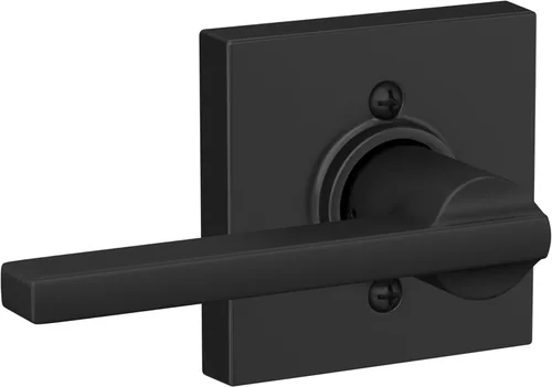 Vista 73 de Schlage F51A LAT 716 Latitude - Manija de puerta con bloqueo de entrada con llave, en acabado de bronce envejecido