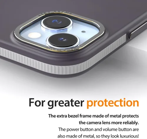 Vista 4 de araree Aero Frame - Funda diseñada para iPhone 15, compatible con MagSafe, policarbonato duro, delgada, translúcida, mate, antideslizante, cuerpo