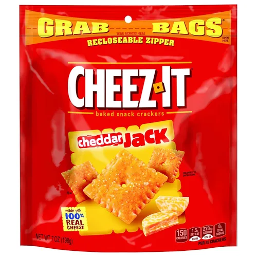 Vista 5 de Cheez-It, Galletas de queso horneadas, cheddar Jack, 7 onzas (paquete de 6)