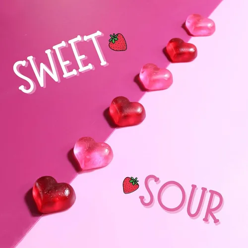 Vista 6 de Gomitas dulces y amargas en forma de corazón para el día de San Valentín