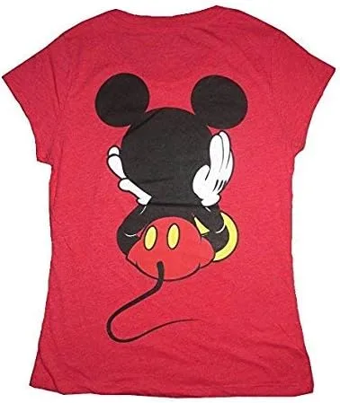 Vista 4 de Disney Mickey Mouse - Camiseta de estilo vintage para jóvenes con diseño gráfico frontal y trasero