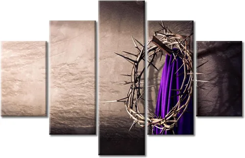 Vista 36 de TUMOVO Decoración de pared de iglesia cristiana de 3 paneles, imágenes de la resurrección de Jesús para sala de estar, dormitorio, cocina