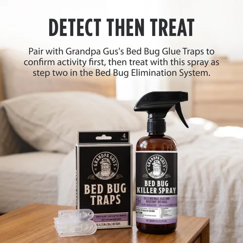 Vista 8 de Grandpa Gus's - Aerosol natural para matar insectos y ácaros, 16 onzas líquidas