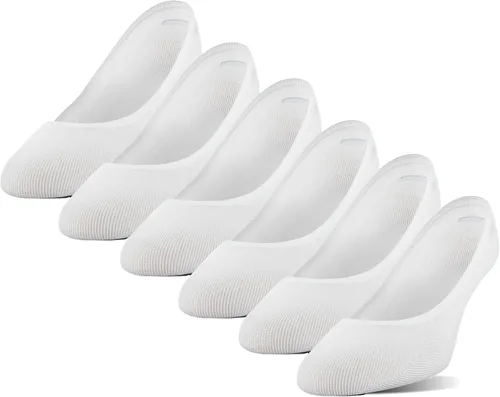 Vista 8 de Peds Calcetines invisibles de corte bajo que absorben la humedad para mujer, 6 pares Desnudo