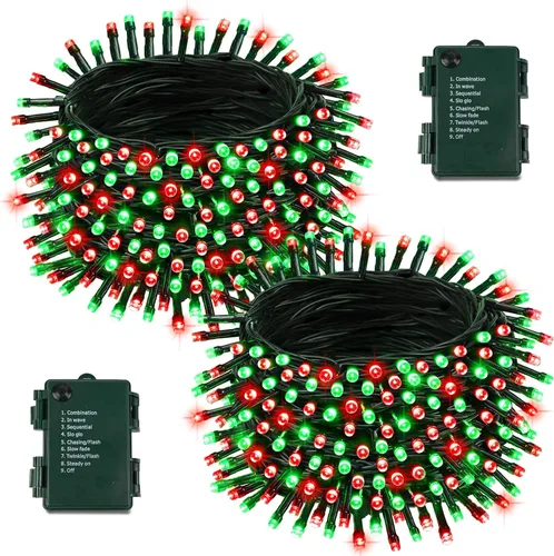 Vista 34 de Paquete de 2 tiras de 200 luces LED a pilas, luces parpadeantes multicolor Varios