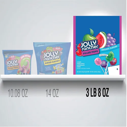 Vista 4 de JOLLY RANCHER Filled Pops Surtidos - Caja de dulces con sabor a fruta variada, 56 onzas (100 piezas)