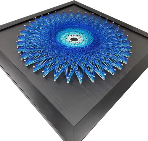 Vista 4 de EYANKUNG Kit de Arte de Cuerdas 3D DIY para Manualidades para Adultos Principiantes, Regalo Único para Mujeres (Nido de Pájaro 12 x 12 pulgadas)