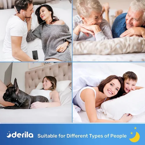 Vista 7 de Derila Almohada cervical de espuma viscoelástica tamaño Queen y funda de almohada adicional Control óptimo de temperatura para tu sueño perfecto.