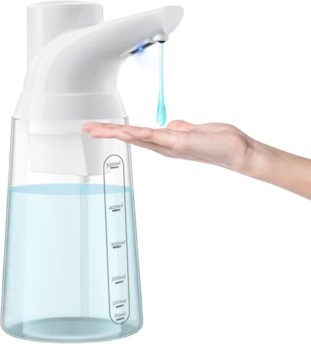 Vista 12 de Dispensador de jabón automático ajustable sin contacto, 4 niveles ajustables,Bomba de jabón líquido con sensor operado por baterías,Dispensador