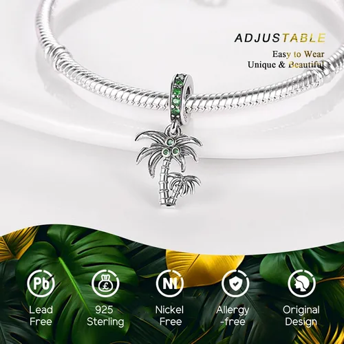 Vista 6 de NUJIFFY Abalorios de plata de ley 925 para pulseras y collares, pulseras solares con dije de estrella de mar y estrella, conchas de estrella de mar