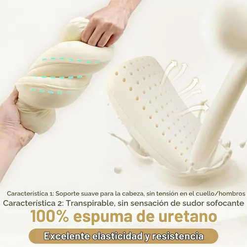 Vista 3 de HIKEMAN - Almohada de espuma viscoelástica para acampar - Almohada ultraligera de viaje, almohada para mochilero con funda extraíble, almohadas