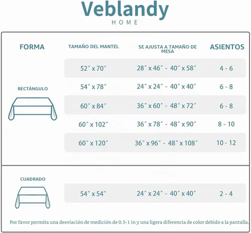 Vista 6 de Veblandy Mantel rectangular impermeable, a prueba de derrames y sin arrugas, de tela lavable, para decoración de mesa de cocina y comedor, funda