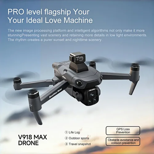 Vista 2 de Drone GPS con cámara 8K para adultos, evita obstáculos, controlador de pantalla grande 5G, sígueme, 3 baterías 75 minutos de tiempo de vuelo, zoom