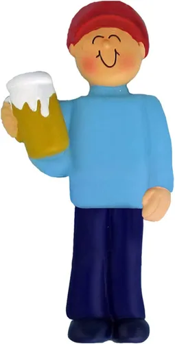 Vista 2 de Adornos personalizados de cerveza 2024 – Adorno de Navidad personalizado para bebedores de cerveza, adornos de Navidad para amantes de la cerveza