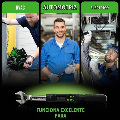 Vista 5 de Hilmor 1963826 - Llave dinamométrica ajustable digital 1839078 Bolso de transporte HVAC/R