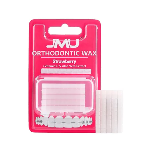 Vista 7 de JMU - Cera de ortodoncia para aparatos ortopédicos, 1 paquete, 50 puntos de cera dental precortados, menta