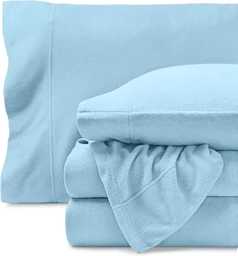 Vista 23 de Bare Home Juego de sábanas de forro polar súper suave, tamaño individual, forro polar extra afelpado, sábanas de cama que no forman bolitas, calidez