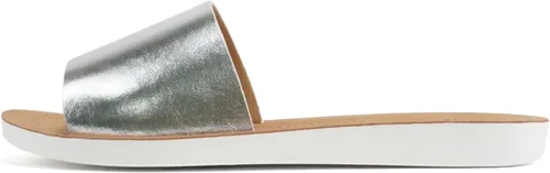 Vista 25 de Soda Shoes Efron-S - Chanclas básicas lisas para mujer, sandalias deslizantes, informales, puntera abierta, playa Todo negro Pu