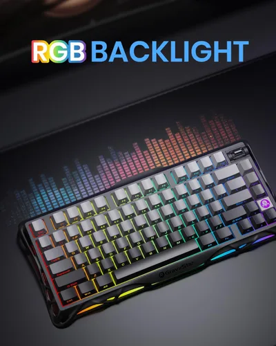 Vista 4 de GravaStar Mercury K1 75% Wireless Mechanical Gaming Keyboard, with Mercury M1 Pro Wireless Gaming Mice