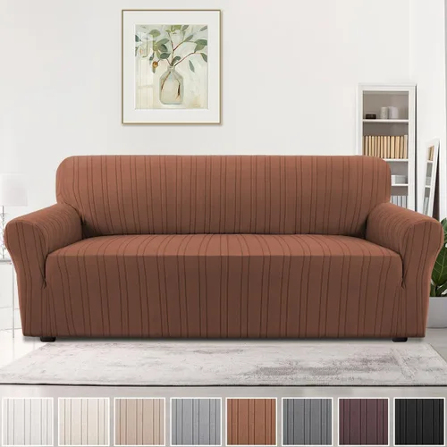 Vista 33 de H.VERSAILTEX Fundas de Loveseat de Alta Elasticidad, Funda de Sofá de 1 Pieza Antideslizante con Parte Inferior Elástica, Fundas de Sofá Gruesas